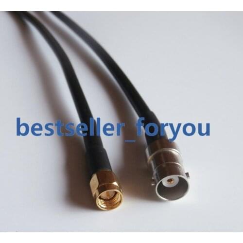 Connector BNC Female Jack To SMA Male Plug RF Coax Cable RG58 50cm 20inch
