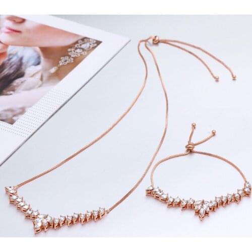 Luxury Crystal Zircon Wedding Jewelry Sets African Jewelry Sets Choker Necklace Bracelet for Women Free Shipping