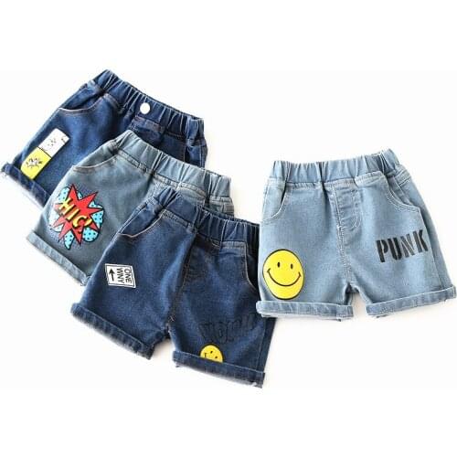 Toddler Boys Shorts Cartoon Print Denim Pants for Boy Baby Kids Jeans 2020 Summer Child Pants 2 3 4 5 6 Years Baby Boy Shorts