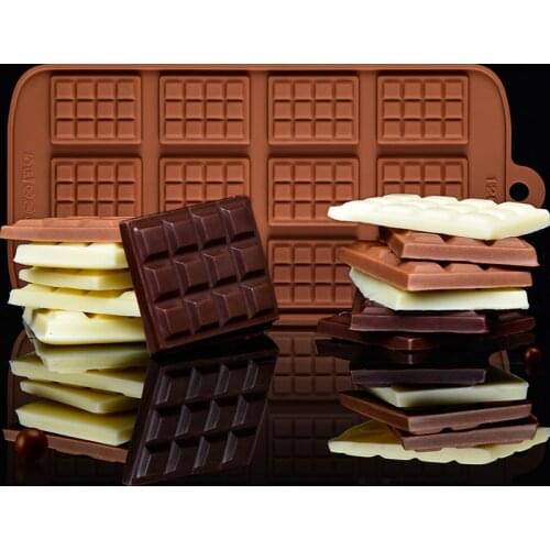 Silicone Mold 12 Even Chocolate Mold Fondant Molds DIY Candy Bar Mould Cake Decoration Tools Kitchen Baking Accessories