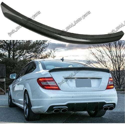 Real Carbon Fiber Trunk Spoiler 2 Doors Fit for Mercedes Benz W204 C250 C300 C63