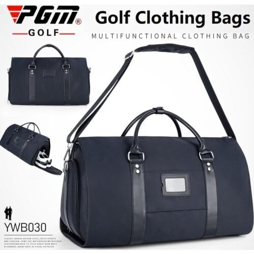 1 Pcs Golf Clothing Bag Pgm Mens Waterproof Portable Bag Built-In Shoes Bag Large Capacity Travelling Handbag Knapsack