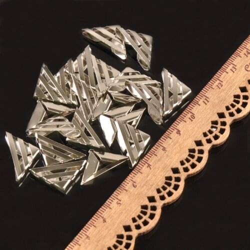 DIY Scrapbooking Corner Protectors For Decor Albums Menus Folders Box Metal Stripe Silver Book Corner Trilateral 50Pcs C1581
