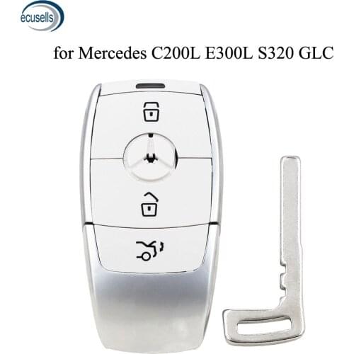 3 Button Smart Remote Car Key Case Shell Fob for Mercedes C200L E300L S320 GLC 3 Color for Choose (Red, Black, White )