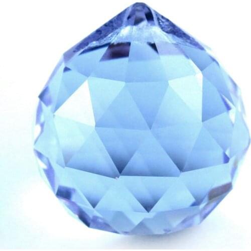 Top quality 30mm Vintage Crystal Blue Feng Shui Ball