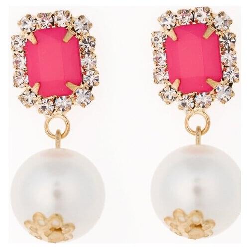 Pearl jewelry earrings for women best gifts on valentines day long earrings dollar price earrings christmas earrings #E013