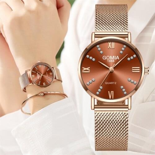 Ladies Quartz Diamond Watch Gadyson Sleek Minimalist Geometric Square Gradient Matte Ladies Quartz Watch Simple temperament #N03