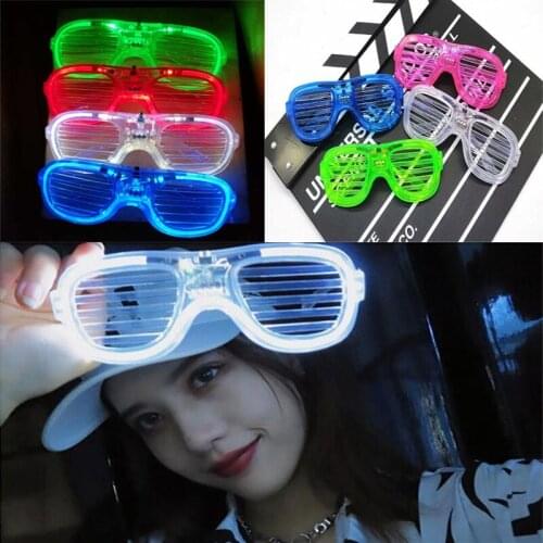 ZLJQ Led Luminous Glasses Birthday Party KTV Bar Decoration To Create Atmosphere Props Cool Accessories Blue White Photo Decor