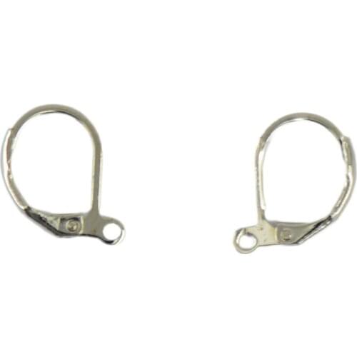 100pcs Brass Lever Back Earring French Hook Findings Ear Wire with Open Loop For Jewelry Making