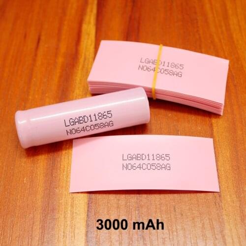 100pcs/lot Lithium battery shrink tube PVC plastic insulation tube 18650 battery special heat shrinkable tube 3000MAH