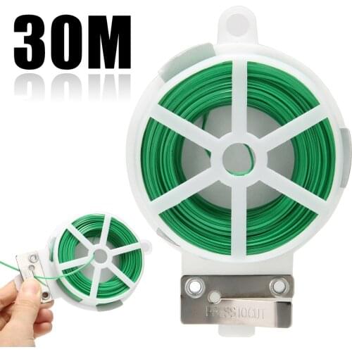 30cm Plastic Iron Roll Wire Portable Roll Magic Twist Tie Wire Cable Ties Packaging Rope Repalcement With Slicer Random Colors