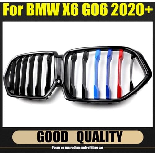 ABS Fit for BMW X6 G06 M-Performance Shiny Black Front Hood Grille 2020
