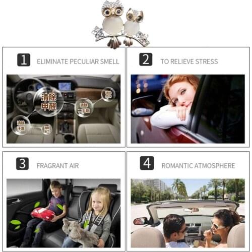 B36B Car Air Freshener Holder Creative Night Owl Perfume Clip Automotive Interior Trim for Air Environment Fresher