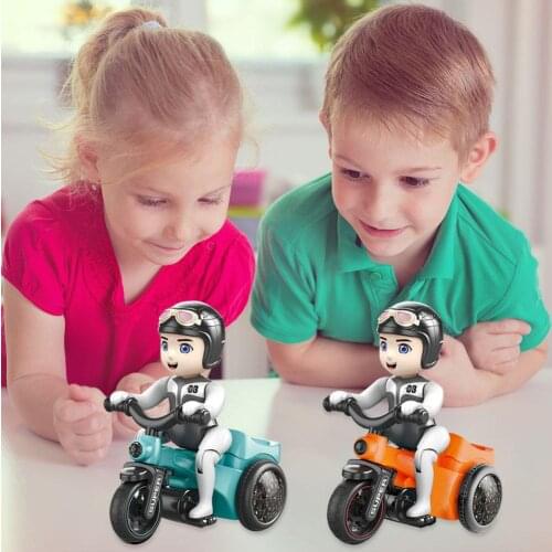 Kids Stunt Tricycle Plastics and Electronic Components Musical Light Electric Cartoon Dump Truck Toys Birthday Gift