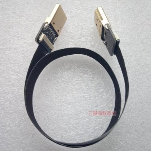 HDMI cable standard double straight head high-definition flexible cable 70/50/30/20cm aerial photography thin and light FPC