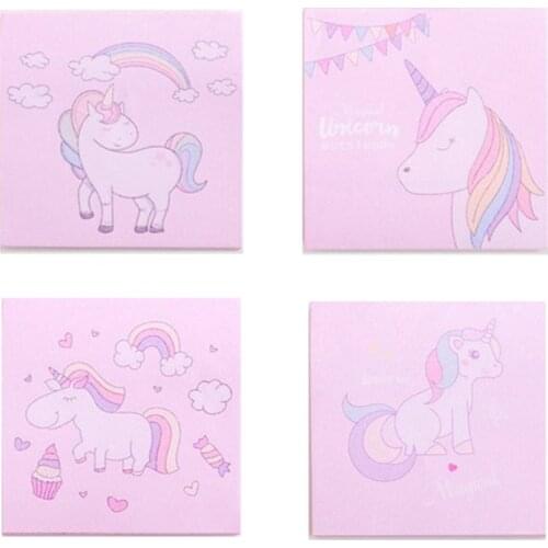 Kawaii Pink Unicorn Post Its Sticker Student Portable Note Book Message N Times Sticker School Supplies Stationery
