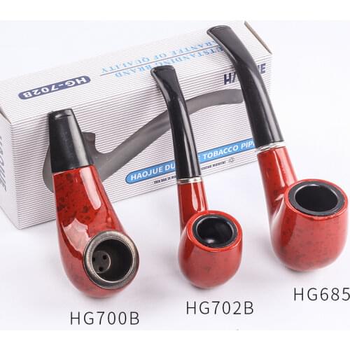 New 1pcs Clasical Durable Smoking Pipe With Filther Tobacco Pipe with Metal Bowl With Retail Pack HG685