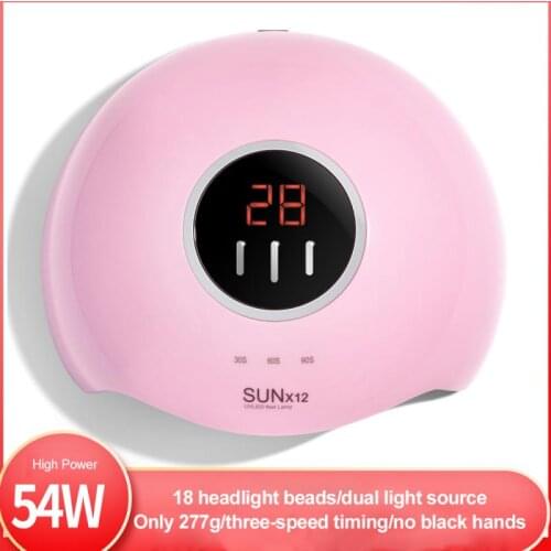Manicure Lamp 54W Intelligent Sensor Phototherapy Lamp Three-speed Timing USB Phototherapy Machine Nail Lamp Nail Art Tools