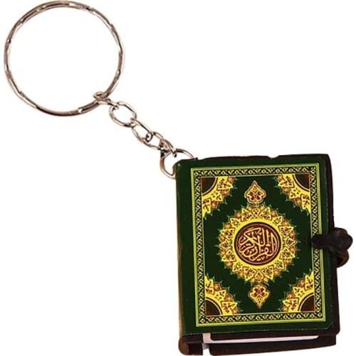 Unisex Mini Quran Arabic Pendant Keychain Bag Car Hanging Key Ring Birthday Gift Keychains Bag Car Hanging Key Ring брелок