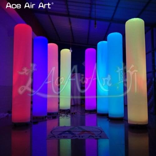 Oxford Inflatable LED lighting column,Glowing pillars,tube balloon for bar party club wedding stage decoration