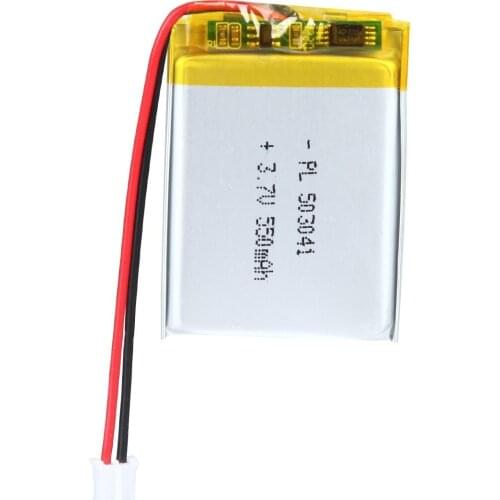 YDL 3.7V 550mAh 503041 Rechargeable Lipo Battery with JST Connector