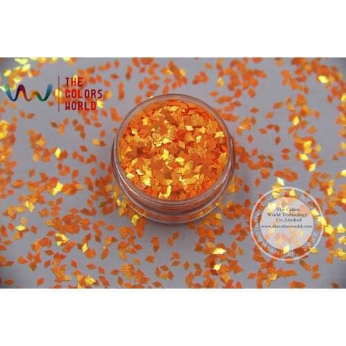 TCI54 Pearlescent Indescent Orange Colors Glitter Diamond Shape 2MM Size Glitter Spangles for nail art and DIY decoration