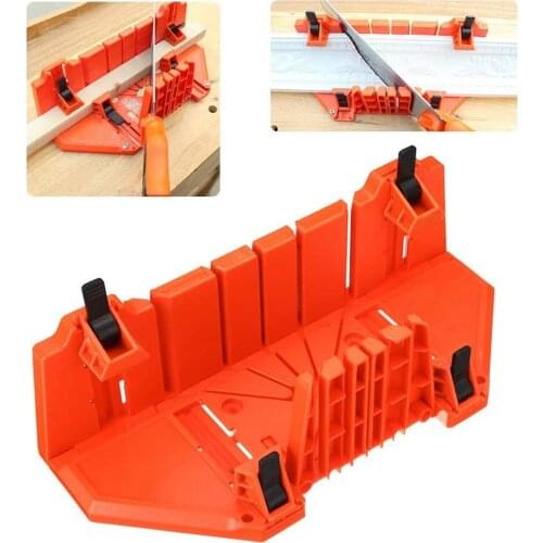 Adjustable Wood Cutting Clamping Miter Saw Box Woodworking Back Saw 0/22.5/45/90 Degree Clamping Mitre Box Cabinet Case Cutting