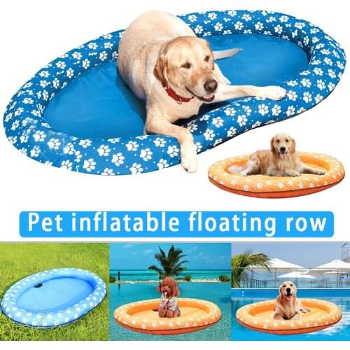 Dog Floating Raft Garden Outdoor Summer Swimming Pool Water Toys Floating Rafts For Pet Dog Supplies Inflatable Pet Pool Float