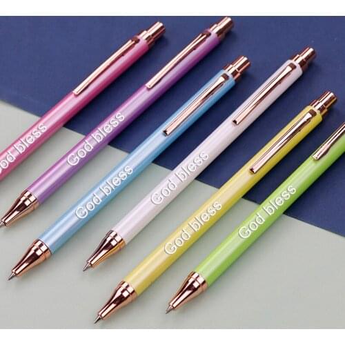 Free DIY Carved Metal Neutral Ball Point Pen School Office Business Signing Pen Kids Gift Commemorative Gift Learning Tools