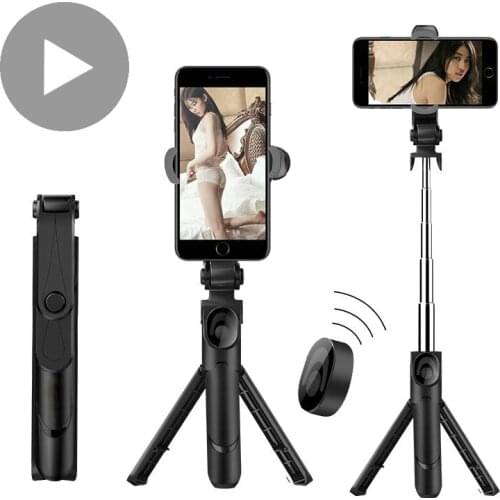 Selfie Stick With Tripod Ring Light LED For iPhone Android Cell Mobile Phone Stand Holder Mini Pole Smartphone Bluetooth Monopod