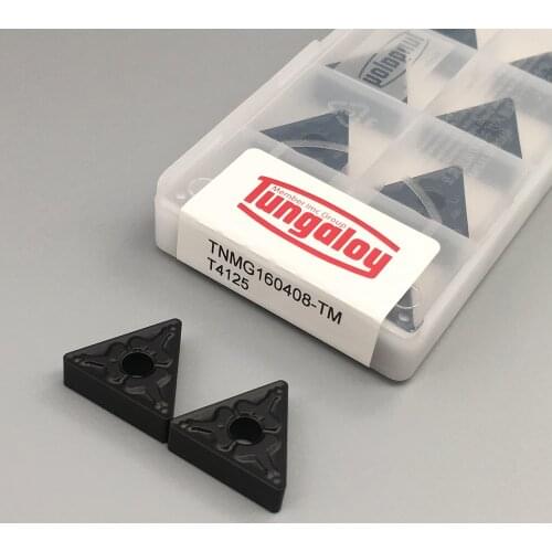 100% Original 10PCS TNMG160408 TM T4125 CNC Lathe Tools Machining Steel Parts Metal Turning Tools lathe Cutter Carbide Inserts