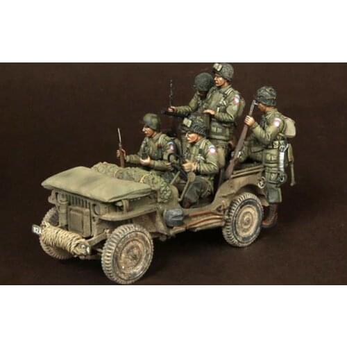Unassambled 1/35 ancient crew include 5 (NO CAR ) Resin figure miniature model kits Unpainted