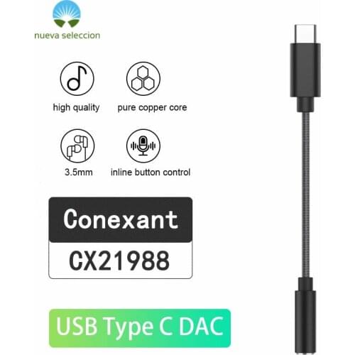 USB C Jack DAC Type C to 3.5mm HiFi USB Audio Amp Portable Dongle Headphone DAC 24 Bit for Samsung Pixel OnePlus Xiaomi Win10