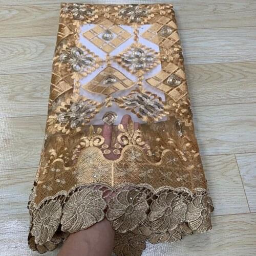 MIQIER High Quality African Nigerian Tulle Lace Fabric French Tulle Lace Embroidery Milk Silk Voile Cord French Dress 2.5yards