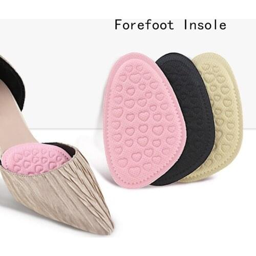 1pair Forefoot Insoles Shoes Sponge Pads High Heel Soft Comfortable Insert Anti-Slip Foot Protection Pain Relief Women Insert