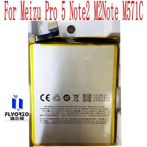100% New High Quality 3100mAh BT45A Battery For Meizu Pro 5 Note2 M2 Note M571C Mobile Phone