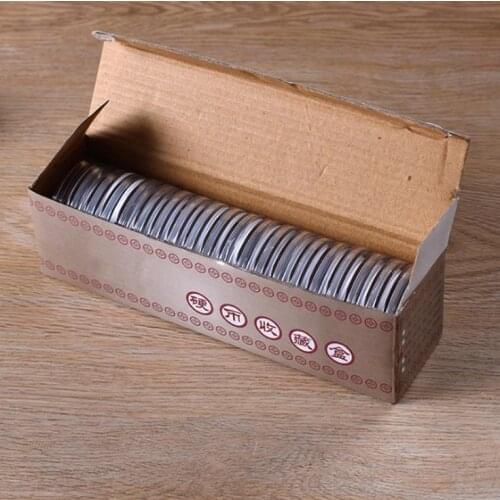 1000pcs/sets Diameter 16-40mm Round Transparent Coin Capsules Crafts Containers Storage/Collection Boxes Holders SN3749