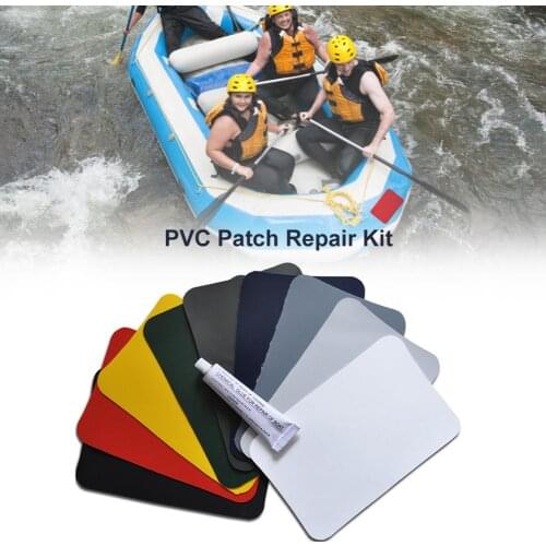 150x100mm Inflatable Plastic Boat Kayak Special PVC Repair Kit Waterproof Patch Glue Rib Canoe Dinghy Air Bed With 30ml Glue