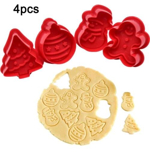 4pcs Baking Cutter Mould Mold Plunger For Fondant Cake Cookie Biscuit Pastry Kitchen FBE2