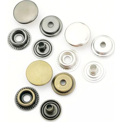 50 sets copper snap buttons with 1 tool coat leather metal dark buttons sewing-free snap buttons all-copper snap buttons