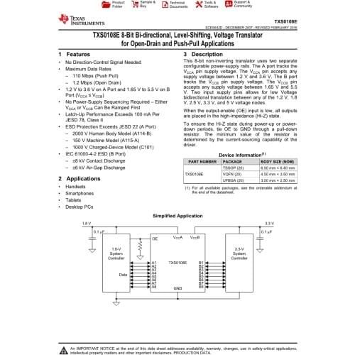 Free Shipping TXS0108EPWR YF08E Voltage Levels 8B Bidir Vltg-Level Translator 100% New original 10 pcs/1lot
