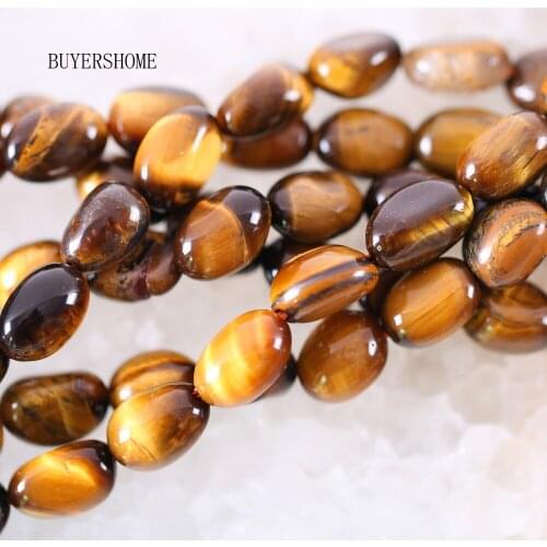 Loose Beads 6x7-8x11MM Natural Stone Gold Tigers Eye Beads Fit Necklace Bracelet Earrings String 16" Free Shipping S063
