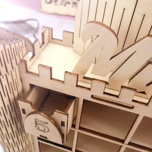 Wooden MDF Muslim Eid Mubarak Ramadan Sign Advent Calendar Countdown House Drawer Party DIY Decoration 69HF