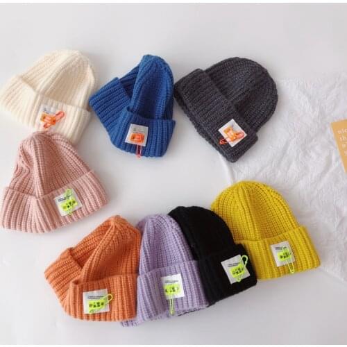 Baby Beanies Knitted Hats Kids Boys Girls Soft Thicking Warm Caps Pin Accessories Fashion Children Autumn Winter Hats