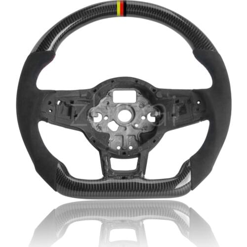 For VW Golf Carbon Fiber/Forged Carbon Fiber Steering Wheel For MK7/MK7.5 GTI/R with Alcantara/ Perforated with LED