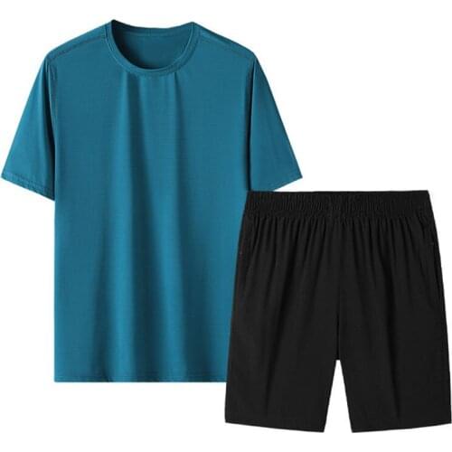 Summer Oversized t-shirt men 8XL Bust 133cm 7XL 6XL 5XL Plus size sets thin style Men t-shirt