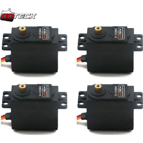 GOTECK GS-5515MG 4.8-6.0V 15KG Carbon Metal Gear Analog Servo Double Ball Bearings For RC Robot Car Truck Airplane Helicopter
