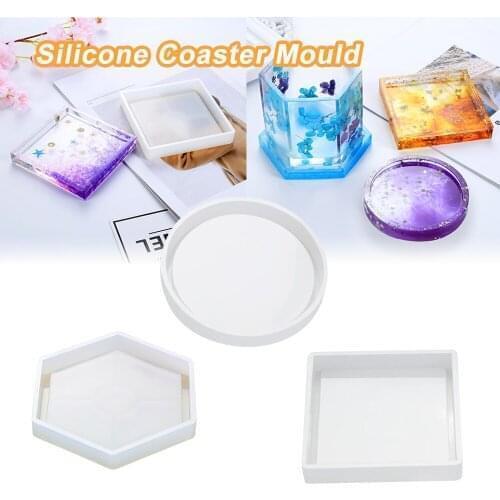 Coaster Resin Casting Mold Silicone Jewelry Agate Making Epoxy Mould Craft 2