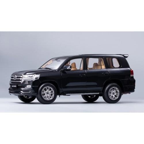 1:18 Diecast Model for Toyota Land Cruiser LC200 2019 Black SUV Alloy Toy Car Miniature Collection Gift