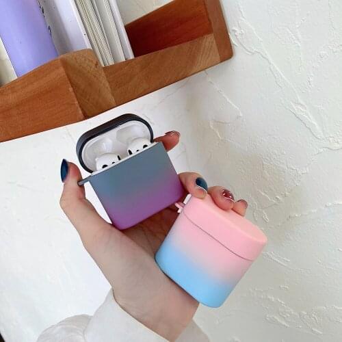 Gradient Cute Earphone Cases For Xiaomi Air 2 2S Candy Colorful Cover Protection Luxury Hard PC Fashion Shockproof Case Cover